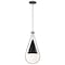 Nuvo Admiral 1-Light Pendant 10 in. Matte Black and Brushed Nickel White Opal Glass 60/7913 - alternate 2